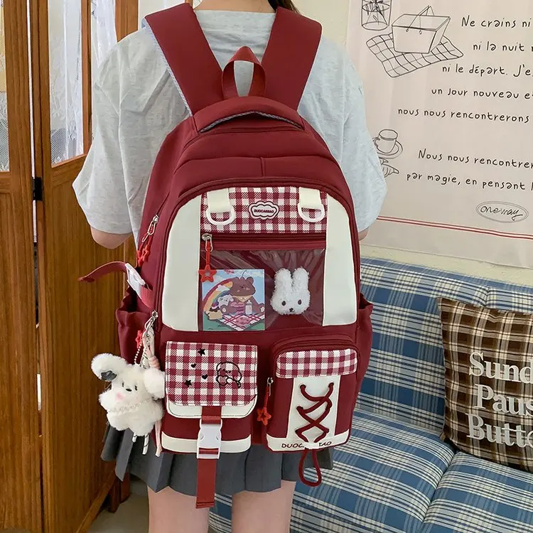 High Aesthetic Value Transparent Backpack Large Capacity Dual Shoulder Bag for Middle And High School Girls 2026 New Style Wa...