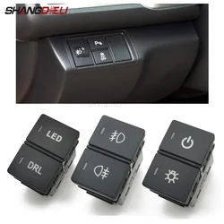 Car LED Light Dual Key Switch Radar Front Fog Light Steering Wheel Heating Button For Honda CRV URV AVANCIER CITY Accessories