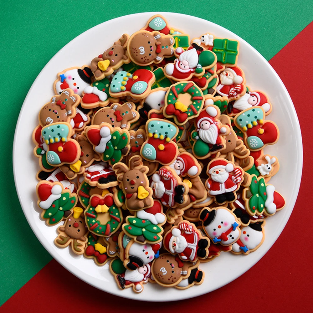 إكسسوارات مصغرة لعيد الميلاد تصنعها بنفسك ، سانتا كلوز الصغير ، رجل الثلج ، ندفة الثلج ، شجرة عيد الميلاد ، الجرس ، الراتنج ، المزيج ، لوازم الحفلات ، 10 أشغال يدوية