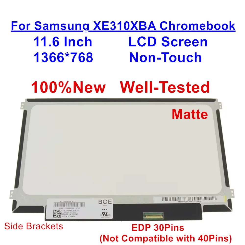 شاشة عالية الدقة مقاس 11.6 بوصة لجهاز Samsung XE310XBA Chromebook لوحة شاشة بديلة للكمبيوتر المحمول غير لامعة