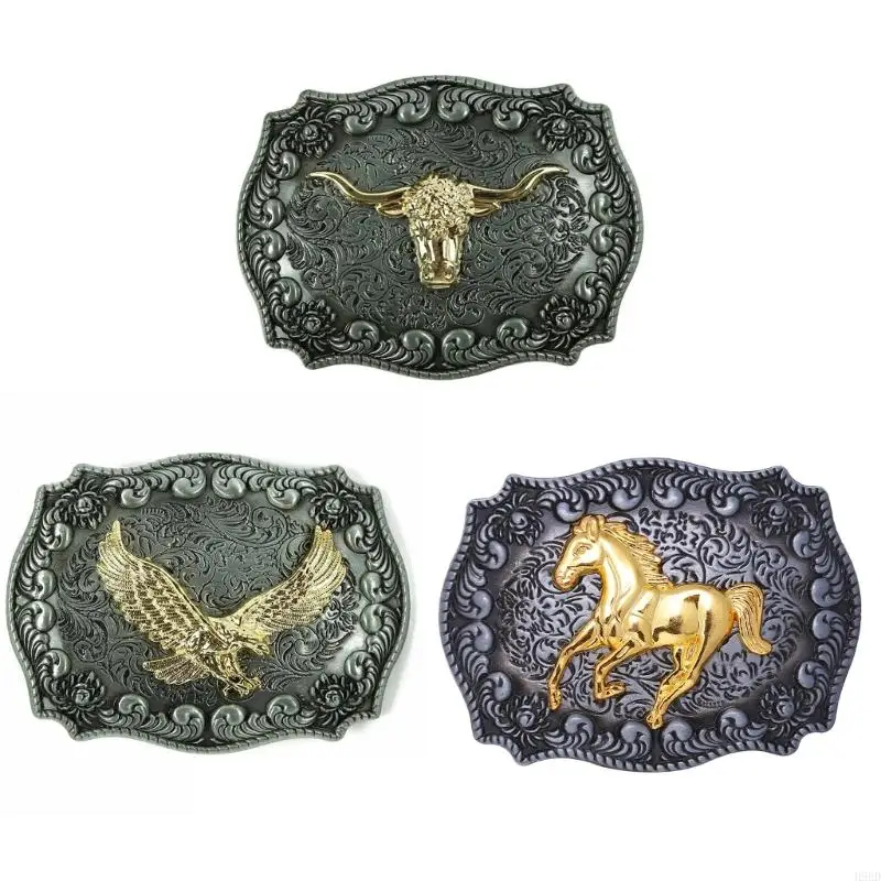 

H9ED Women Belt Buckle Metal Engraved Waist Belt Buckles Adult Fashion Belt Buckle
