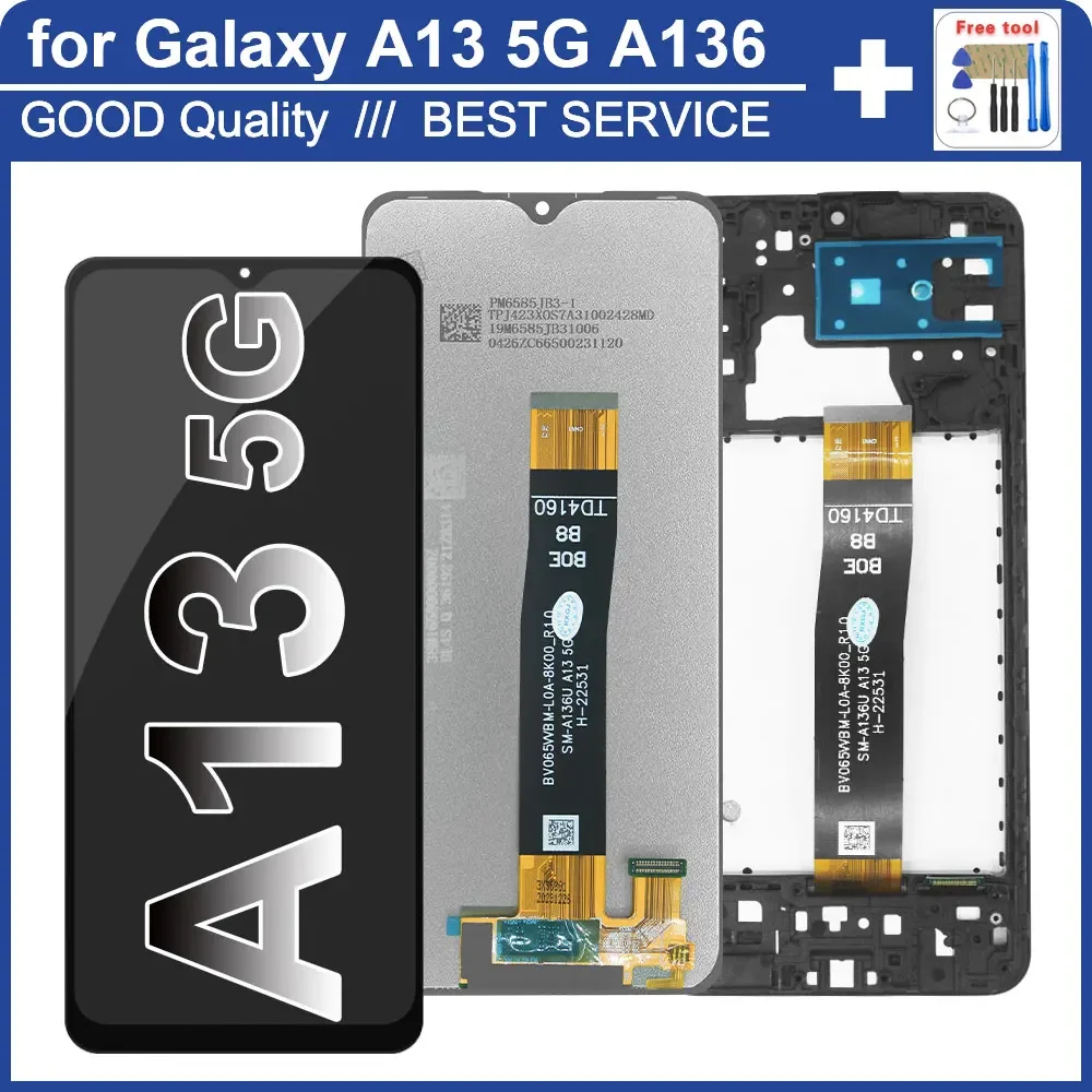 

A13 5G Screen for Samsung Galaxy A136 A136B A136U LCD Display Touch Screen Digitizer for Samsung A13 5G Screen A136B A136U LCD