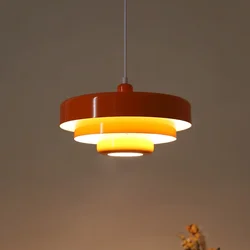 Medieval Danish Multicolor Chandelier Retro Orange Decoration Ceiling Lights Restaurant Study Cafe Coffee Table Bar Pendant Lamp