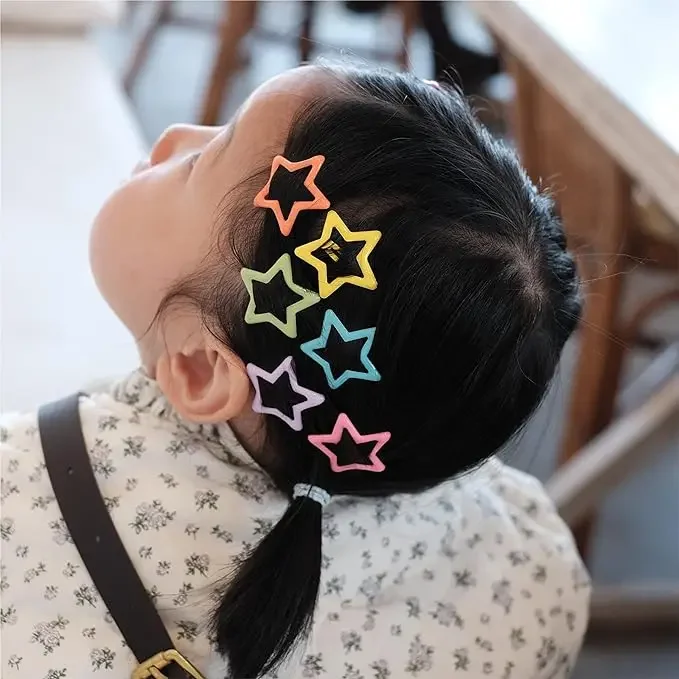 Y2K Style Dopamine Colorful Pentagram Hairpin Star Sweet Cool Cute Versatile Hair Clips for Girls Korean Hair Accessories