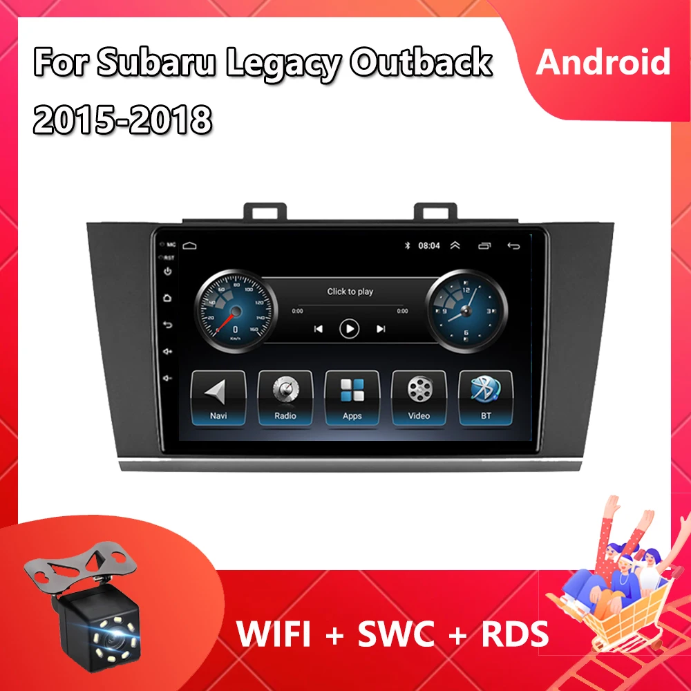 

9" IPS Touch Screen Car Radio For Subaru Legacy Outback 2015 2016 2017 2018 GPS Navigation Mirror Link Bluetooth Android 13 Auto