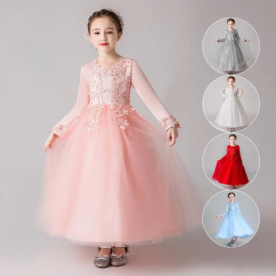 

4 8 To 12 14 Years Old Girls Kids Evening Elegant Party Dresses Women Luxury Christening Winter Long White Junior Child Clothing