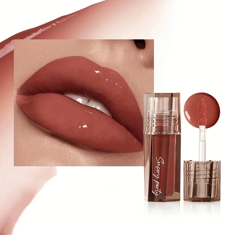 Moisturizing High Shine Lip Gloss, Waterproof Long Lasting Liquid Lipstick, Smooth Non-Stick Cup Berry Lip Color