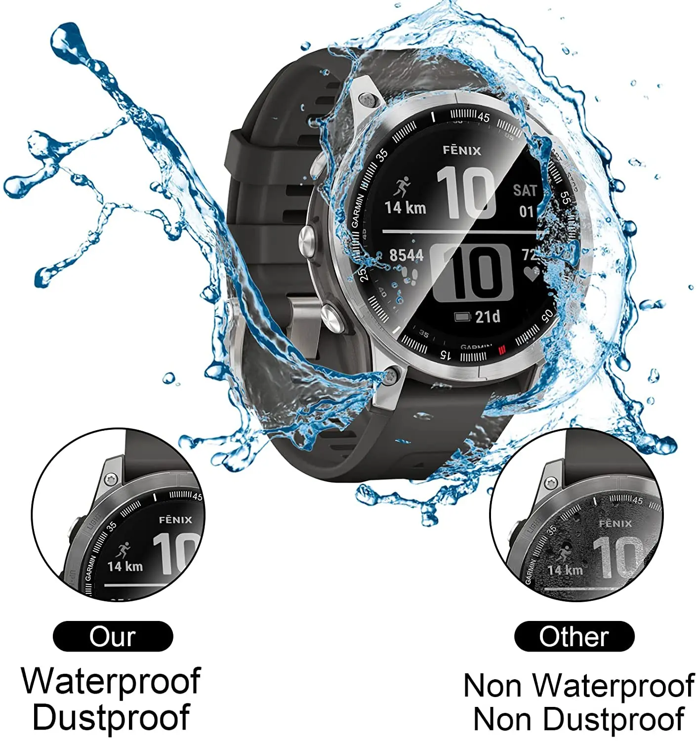 Film de protection 20D pour montre intelligente, en TPU Transparent, ultra-mince, couverture complète, accessoires pour Garmin Fenix 7 7S 7X