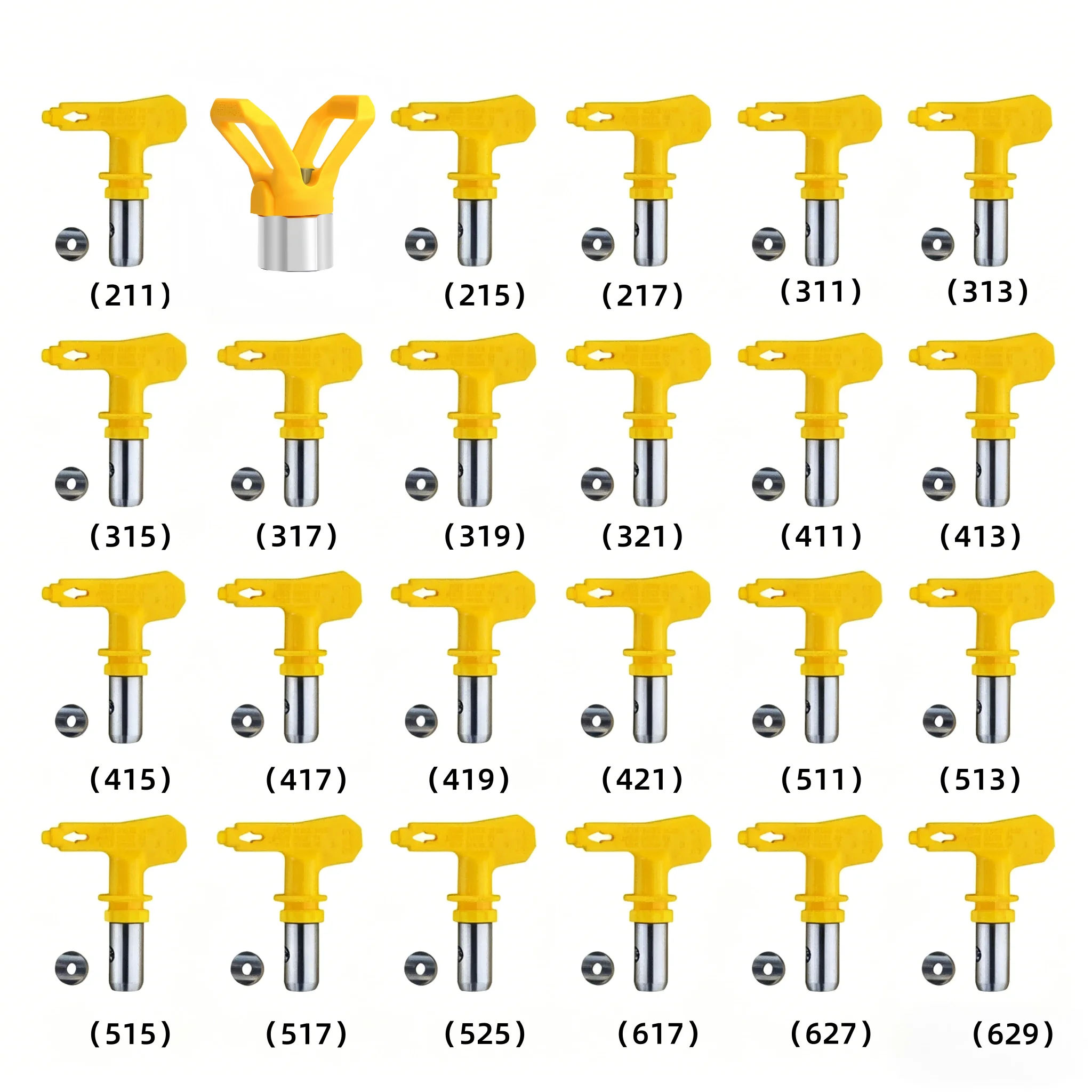 Reversible Airless Spray Tip Anti-Clog 211 215 315 317 517 Nozzle Sprayer Airbrush Tip Nozzle Guard for Airless Paint Spray Gun