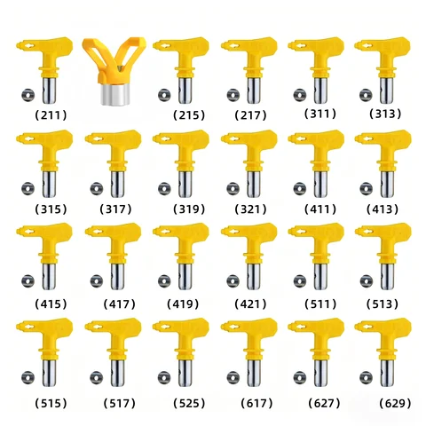 Reversible Airless Spray Tip Anti-Clog 211 215 315 317 517 Nozzle Sprayer Airbrush Tip Nozzle Guard for Airless Paint Spray Gun