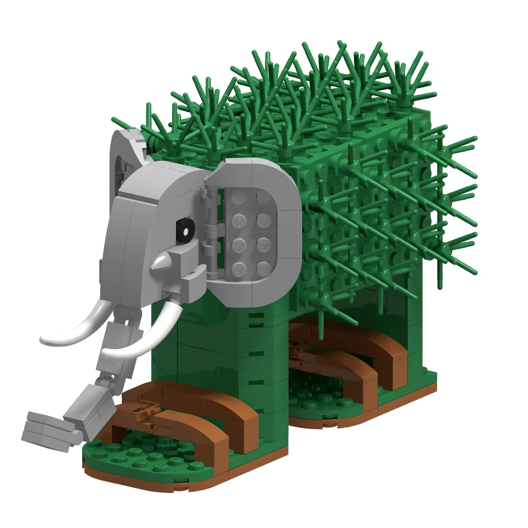 

346PCS AI Shan Hai Jing LiriLi Larila Cactus Elephant Building Blocks Creative Bricks Model Toy Gift for Holiday