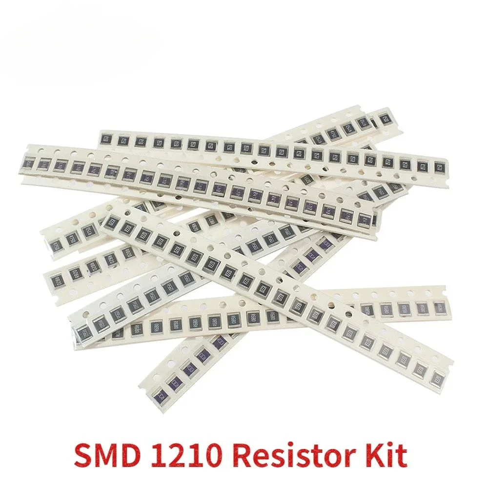 200Pcs 0.1R~0.82R Resistor Kit SMD 1210 Resistor Alloy Resistance Assorted Set 0R10 0R15 0R22 0R33 0R47 0R50 0R62 0R75 0R82 1R00