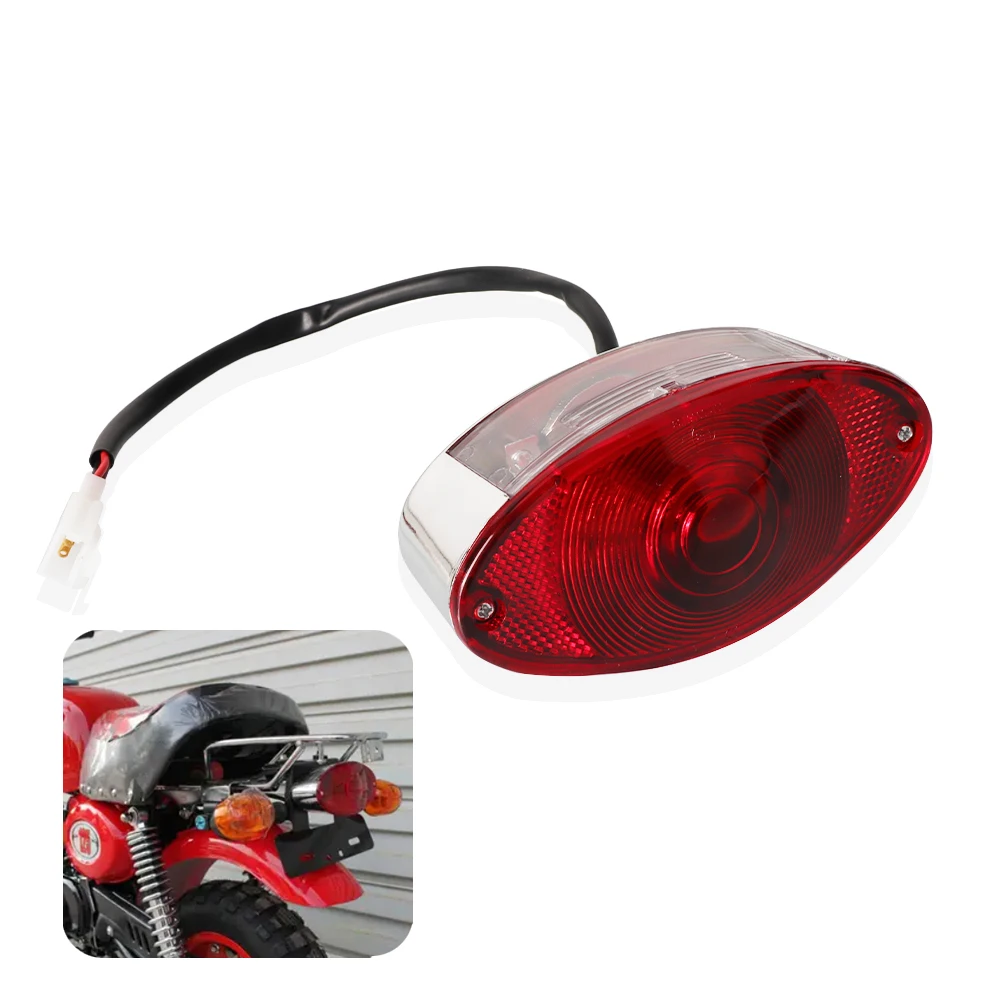 Universal Motorcycle Running Brake License Plate Tail Light 12V Bulb For Monkey Z50 Dirt Pit Bike Quad ATV UTV Buggy Accessories