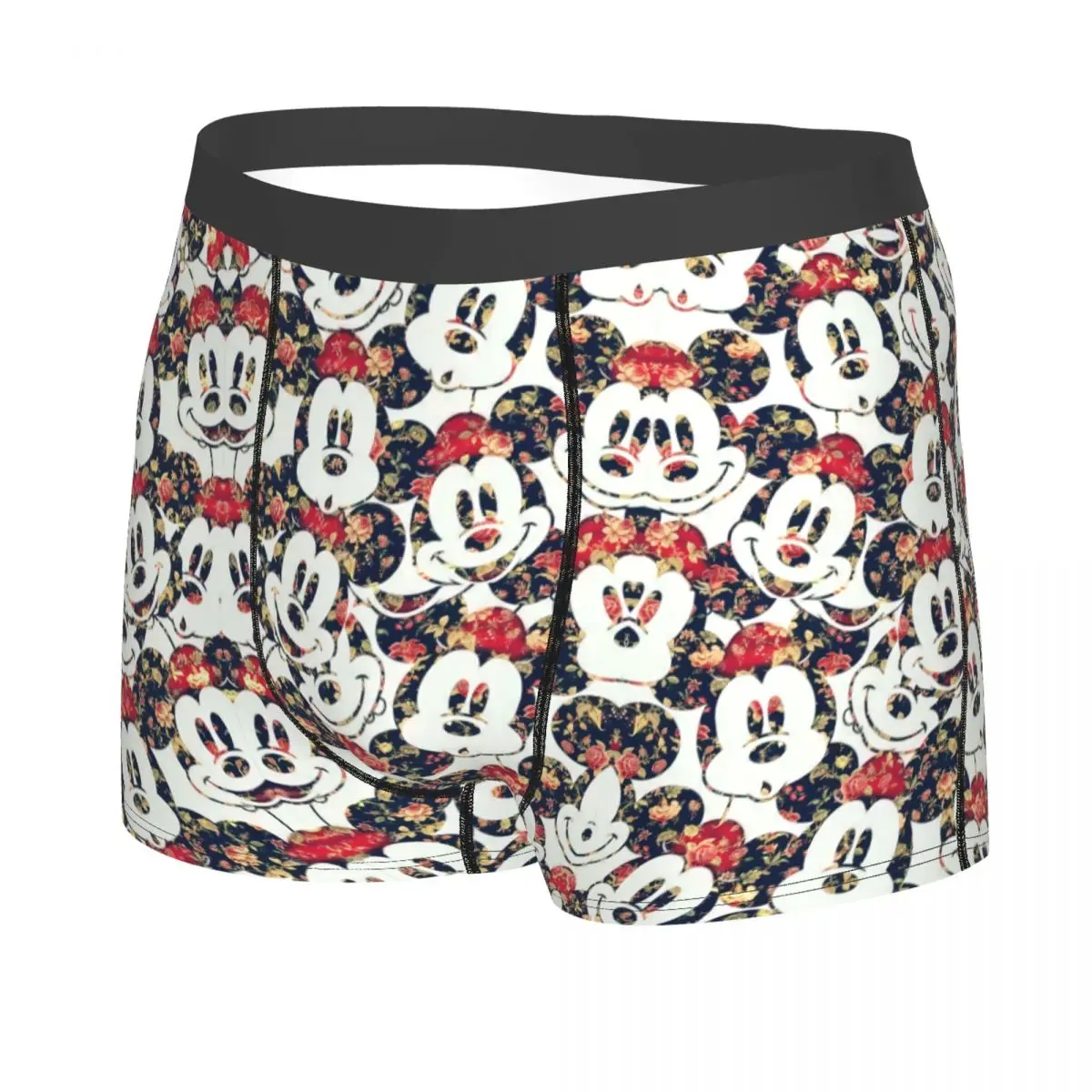 Custom Mickey Mouse Head Cartoon Boxer Shorts For Homme 3D Printed Underwear Panties Briefs Soft Underpants