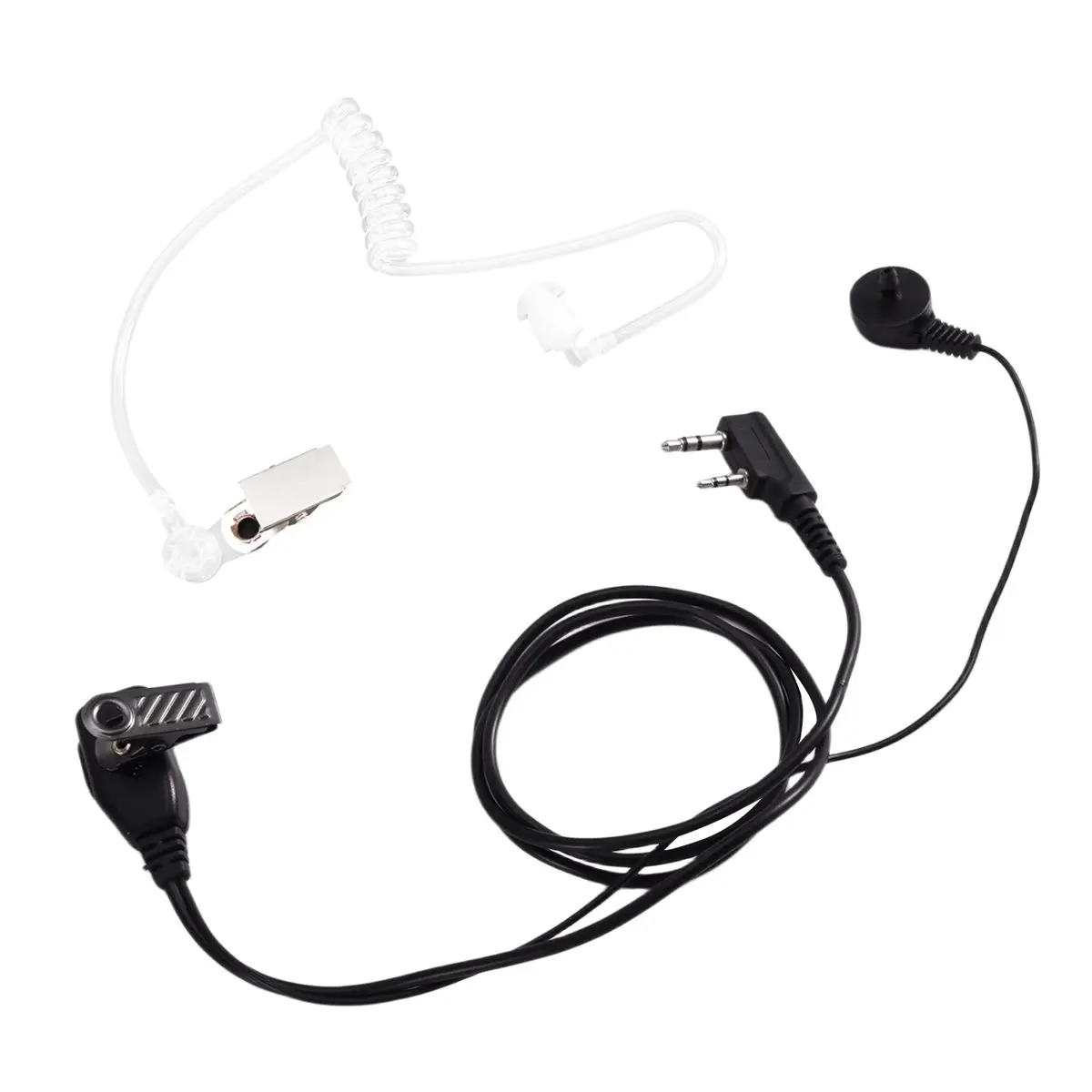 Happy New-  For UV-5R K-Plug 3 Wire Pro Covert Acoustic Tube Earpiece Headset PTT Mic Microphone for Pro-Talk TK