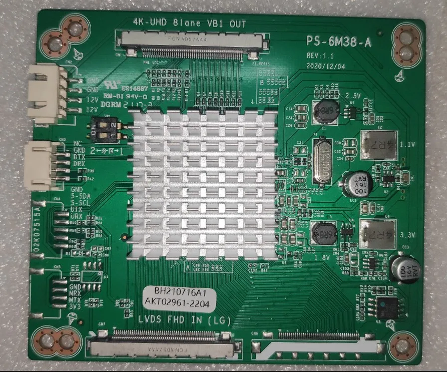 ¡Envío gratis! PS-6M38-A 60Hz entrada 4K salida drive pantalla LED placa adaptadora Placa de conversión