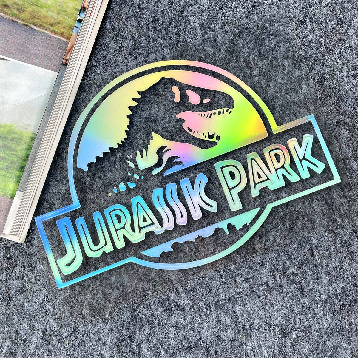 Jurassic Park Dinosaur Reflective Moto Stickers Decor Motorcycle Body Windshield Helmet Fuel Tank Waterproof Accessories Decal