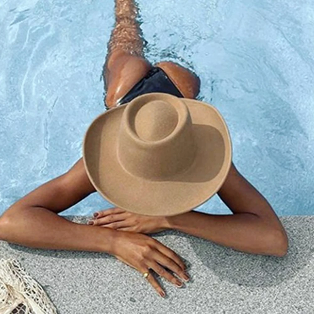

Cowboy Hat Fashion Cowboy Hat Women's Convex Top Hat Suitable for Hiking, Camping, Theme Party Camel