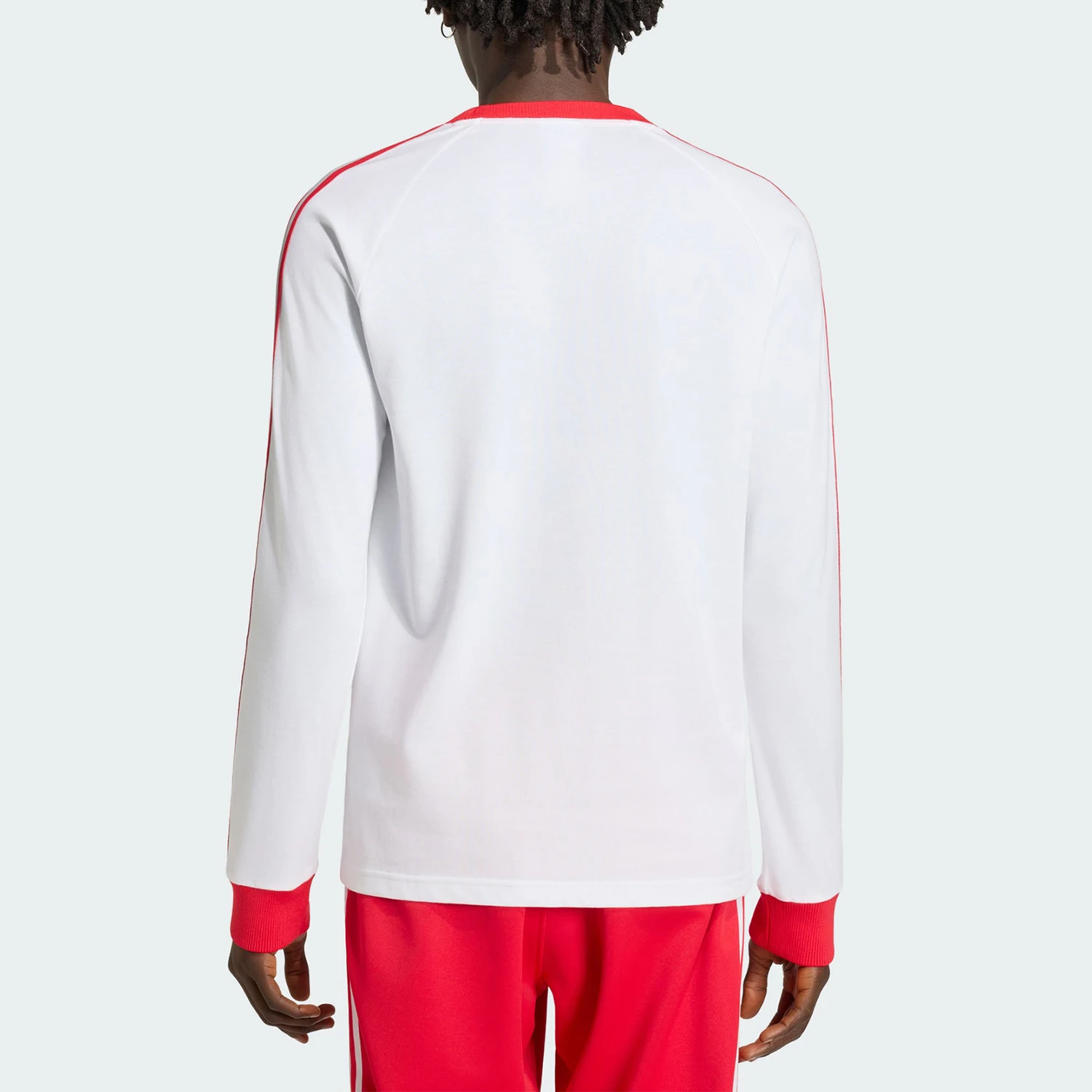 Adidas Authentic Three Leaves Men's Round Neck Fashion Knit Long Sleeve T-Shirt JZ2543
