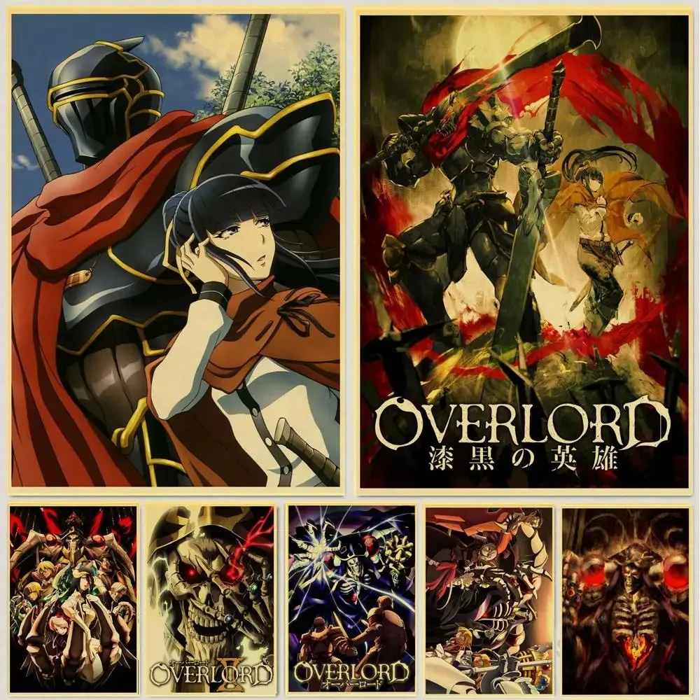 Janpnese Anime Canvas Painting Anime Posters Overlord Retro Posters Wall Decor Wall Art Picture Room Decor Home Decor