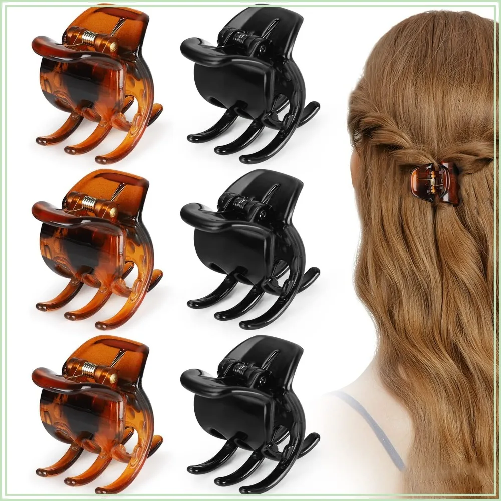 

6 Pieces Hair Claw Clips, 1.3 Inch Jaw Clips for Thick or Medium Hair