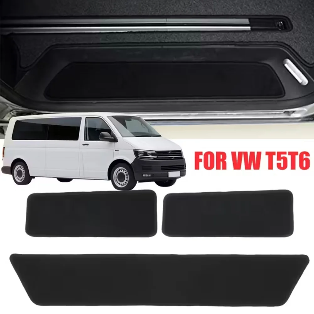 1/2/3x قافلة السجاد خطوة حصيرة سوداء السجاد انزلاق الباب سائق الركاب الباب مصممة تماما لشركة فولكس فاجن الناقل T5 T6