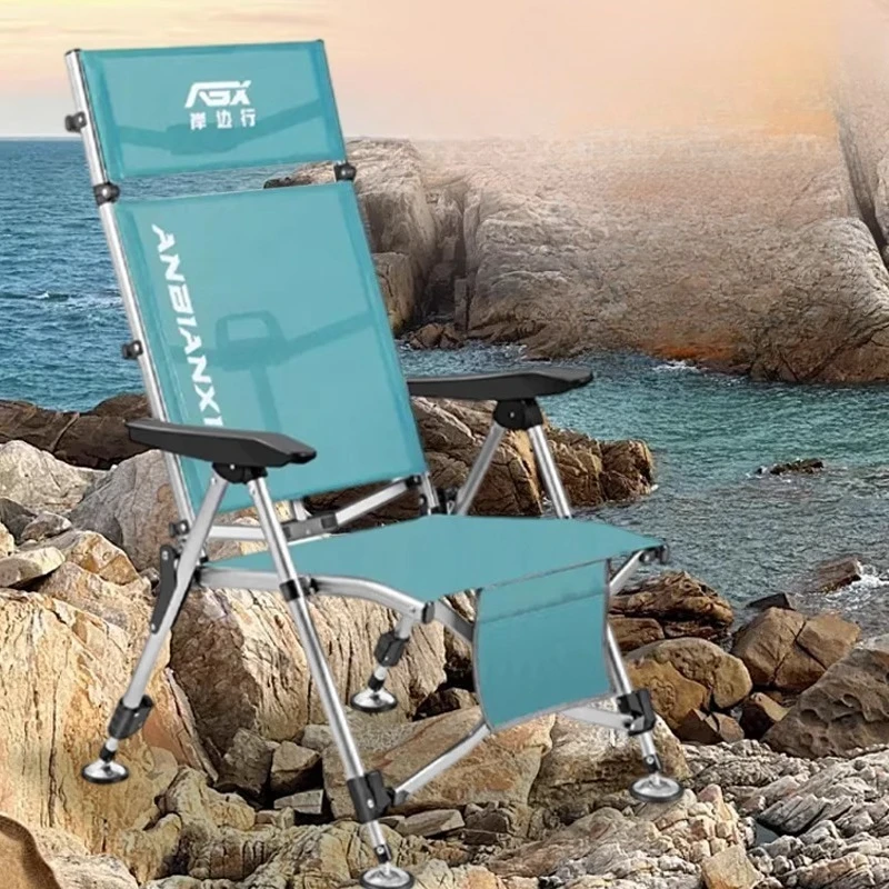 

European Simple Fishing ChairLeisure Portable Foldable Heightened Lifting Beach Chair Camping Outdoor Furniture Sillas FYFC