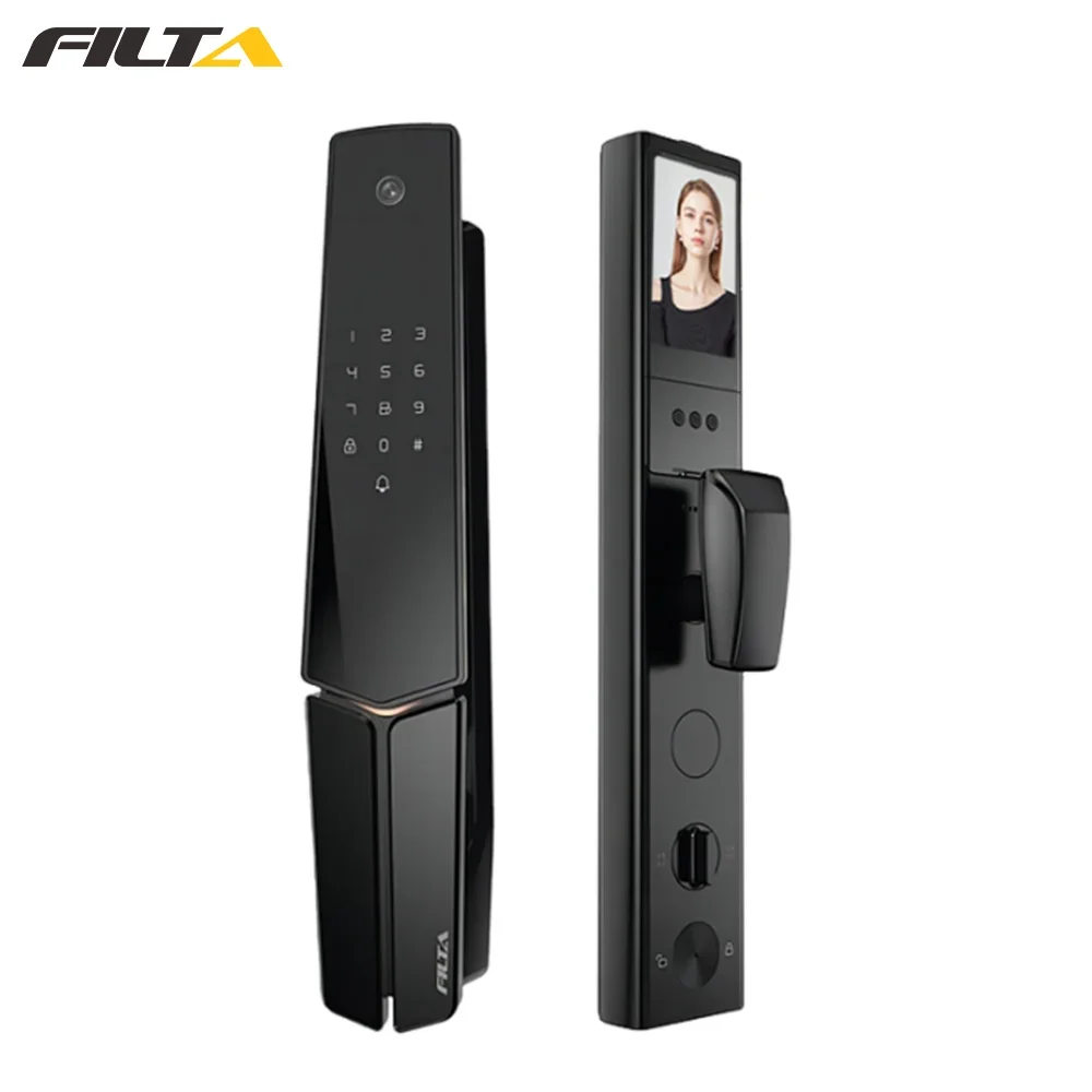 

Filta Fingerprint 3d Face Recognition Digital Smart Door Lock Handle Wi-fi With Camera