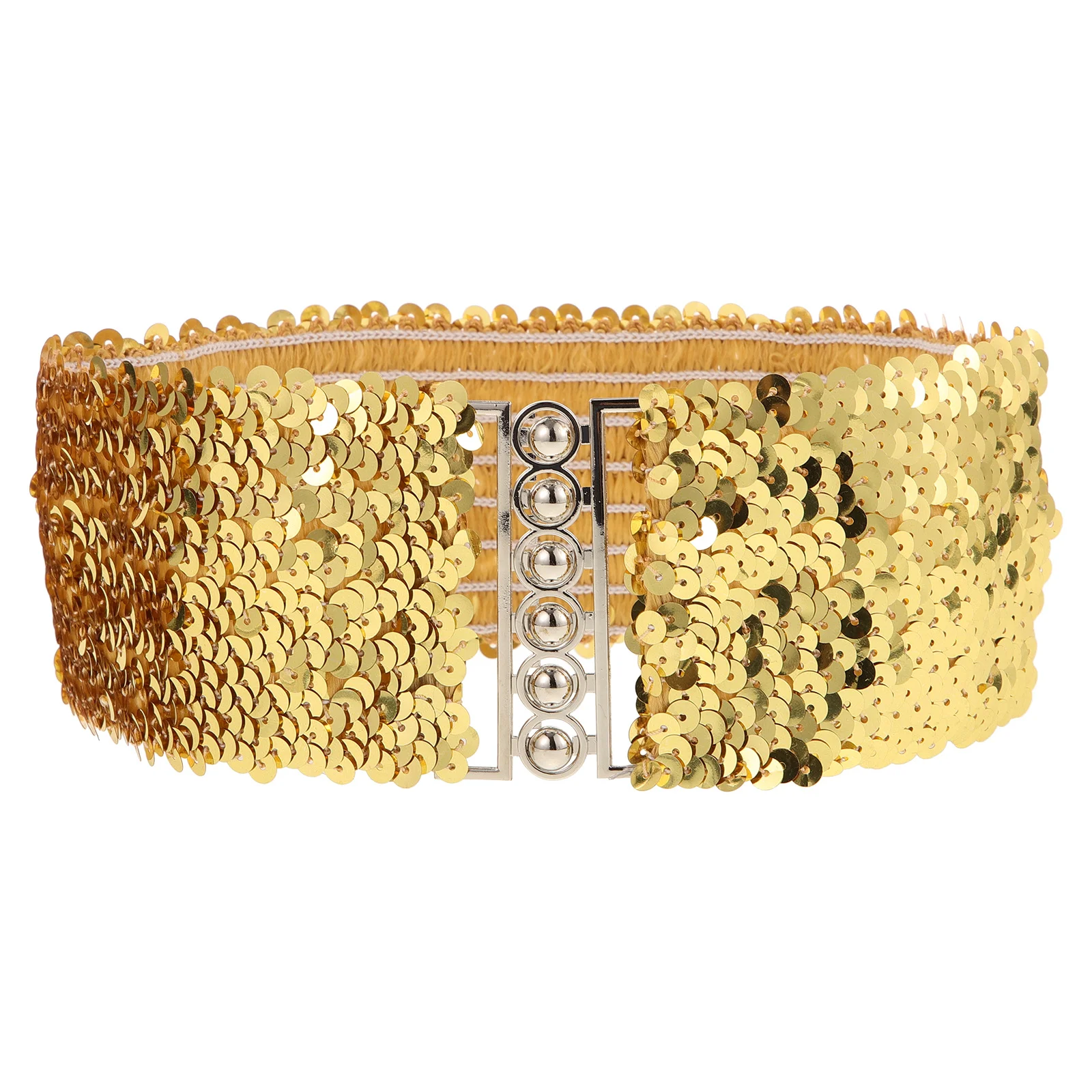 

Sequins Waist Stretchy Stretch For Women Waist Strap Elastic Dress Belt Wide Fashionable Belt For Jeans Skirt Coat Outfit