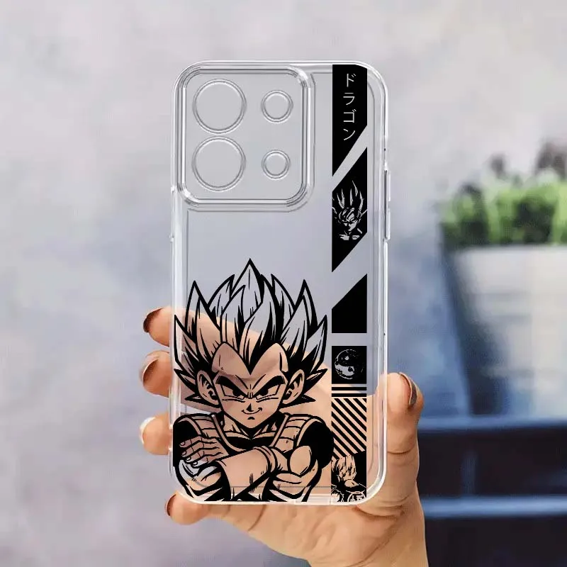 

D-Dragon Ball Art Comic Phone Case For Xiaomi Redmi Note 14 13R 13 12 12S 11 12T 11S 11T 10 Pro Plus Transparent