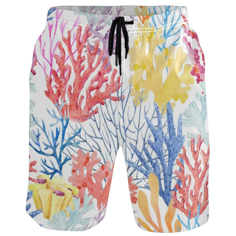 

3D Print Mushroom Sunflower Beach Shorts For Men Outdoor Loose Street Short Pants Casual Swimming Trunks Summer Board Shorts