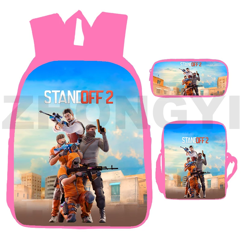 Fashion Casual 3D Assault Game Standoff 2 Backpacks Merch Laptop Schoolbags 3 Pcs/Set Anime Handbags Shoulder Bag Pencil Case