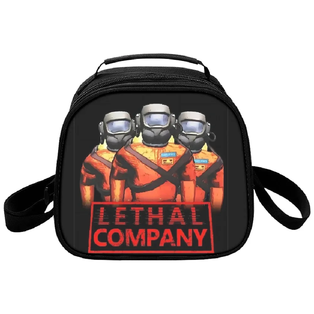 

Полукруглый ланчбокс через плечо с героями мультфильмов Lethal Company, термоизоляционная сумка для еды, изолированные сумки с 3D принтом, мешки для льда