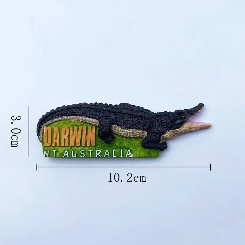 Darwin Crocodile Park Tourist Souvenir Resin Magnet Stickers Refrigerator Stickers Animals in Northern Territory, Australia