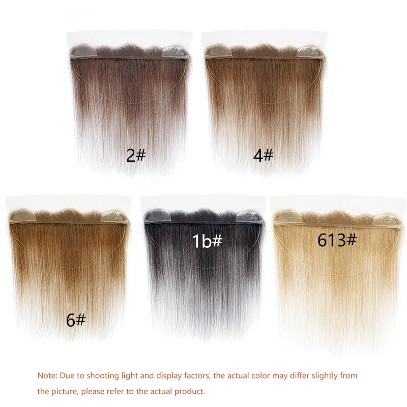 2x13 Polegada rendas sem clipe linha de peixe cabelo invisível frente peruca linha fina 100% cabelo humano extensões de cabelo natural para mulher