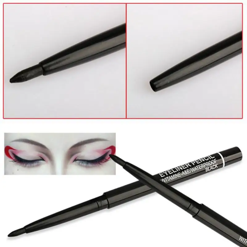 Crayon Eyeliner Rétractable pour Femme, Modèle Fuite, Maquillage à Distance, Waterproof, 3 Pièces