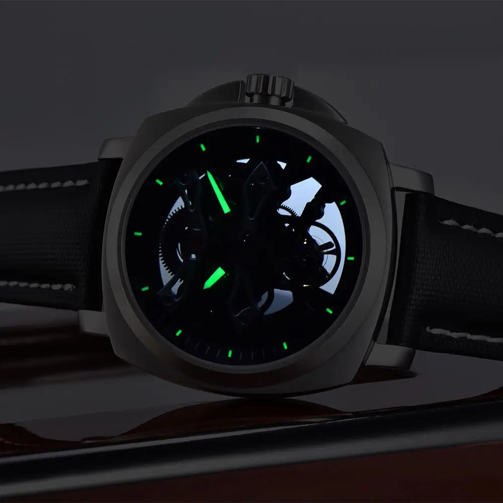 PAGANI DESIGN 2024 New Men's Automatic Mechanical Wristwatch Skeleton Fashion Casual Sapphire Glass Waterproof Luminous Watch
