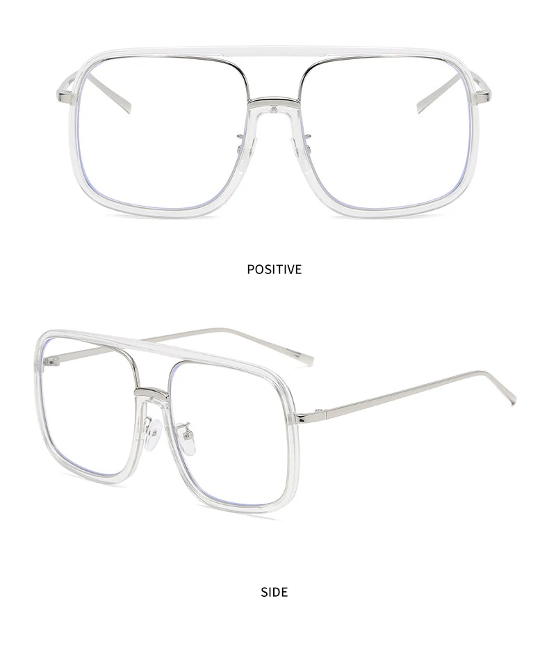 Übergroße Piloten-Sonnenbrille für Damen, Punk-Stil, große Rahmenbrille, modische Retro-Herren-Outdoor-Sonnenbrille, Box-Brille mit Leopardenmuster – Detail 12