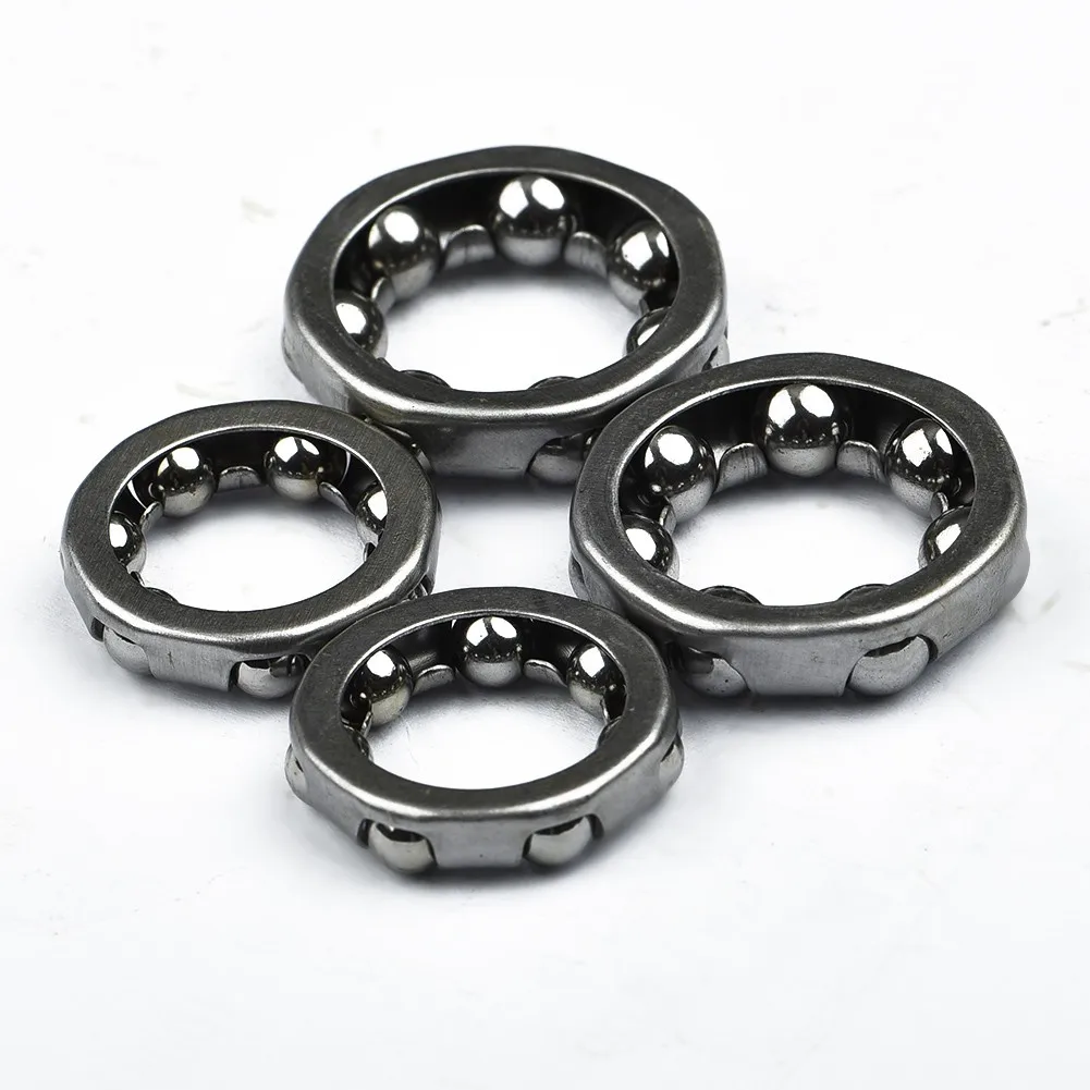 4pcs Wheel Hub Bearings Full Bike Wheel Bearing Set Front 3/16\\\" Rear 1/4\\\" Steel Silver for durable Bike Accessories
