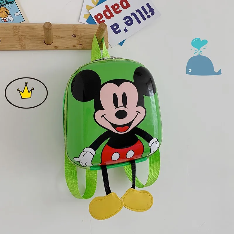 Disney Mickey Mouse Backpack Cartoon Minnie Mouse Backpack Kids Cute Hard Shell Waterproof High Capacity School Bag Girl Gift