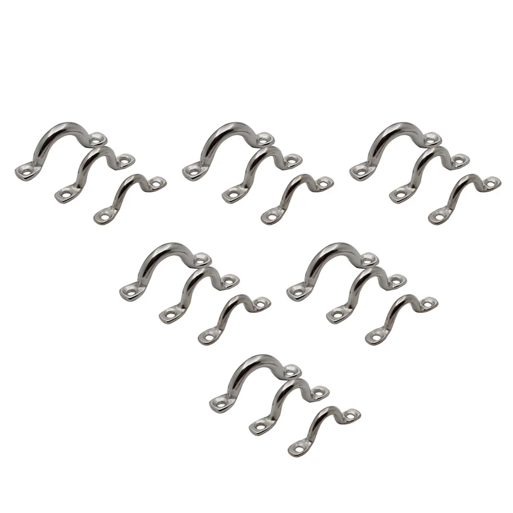 

18 Pcs Kayak Fixed Ring 316 Stainless Steel Pad Eye Canoe Deck Loops Straps Tie Down Boat Rigging Practical Durable