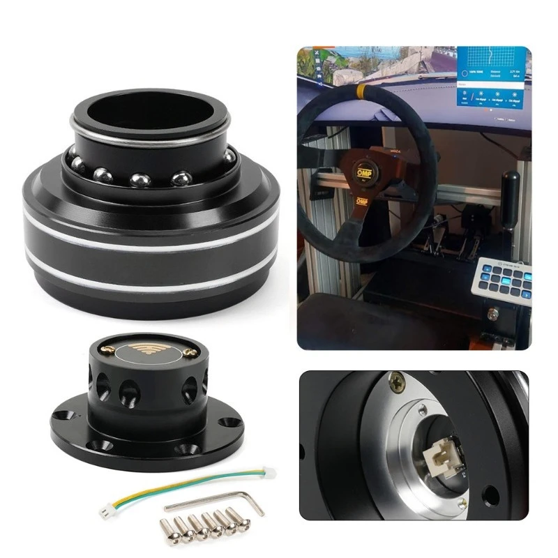 

Universal 70mm Aluminum Alloy Steering Wheel Quick Release Kit Racing Game Steering Wheels Quick Releases Devices Accessories