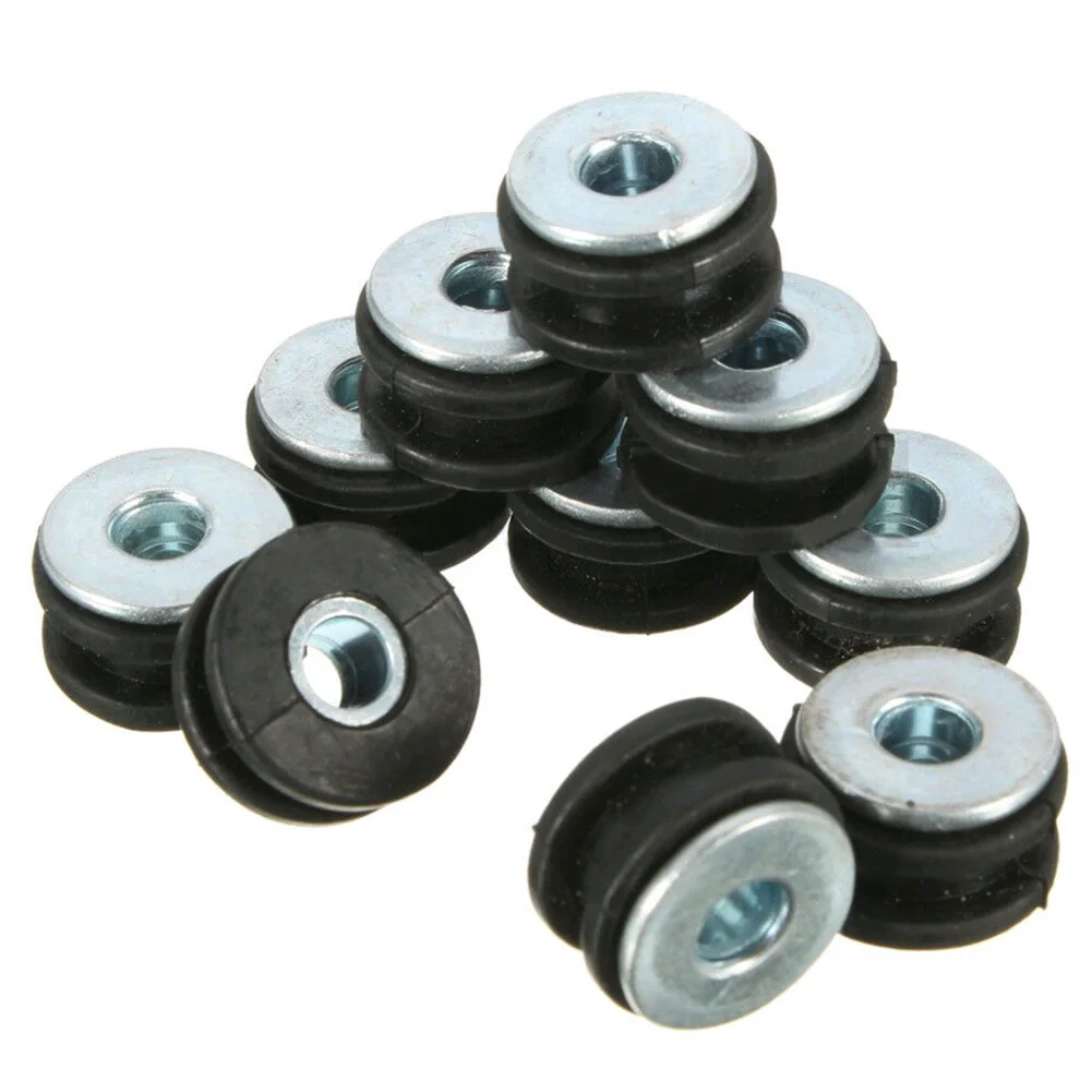 10PCS Motorcycle Rubber Grommets Bolt For Honda For Suzuki For Fairing Black Rubber Grommets Car Accessories