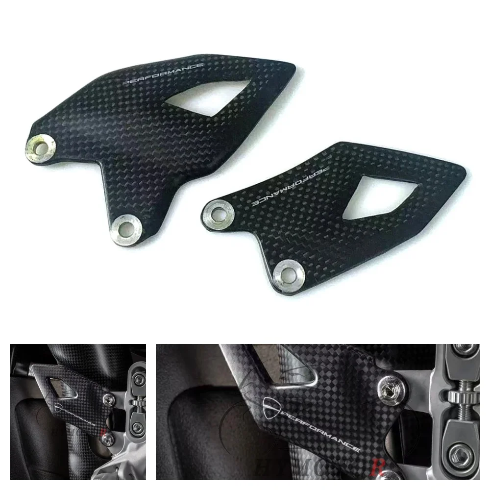 

For DUCATI Panigale V4 V4S 2025 100% Carbon Fiber Heel Guards Heel Plate Foot Pedal Protector Fairing Moto Accessories Modified