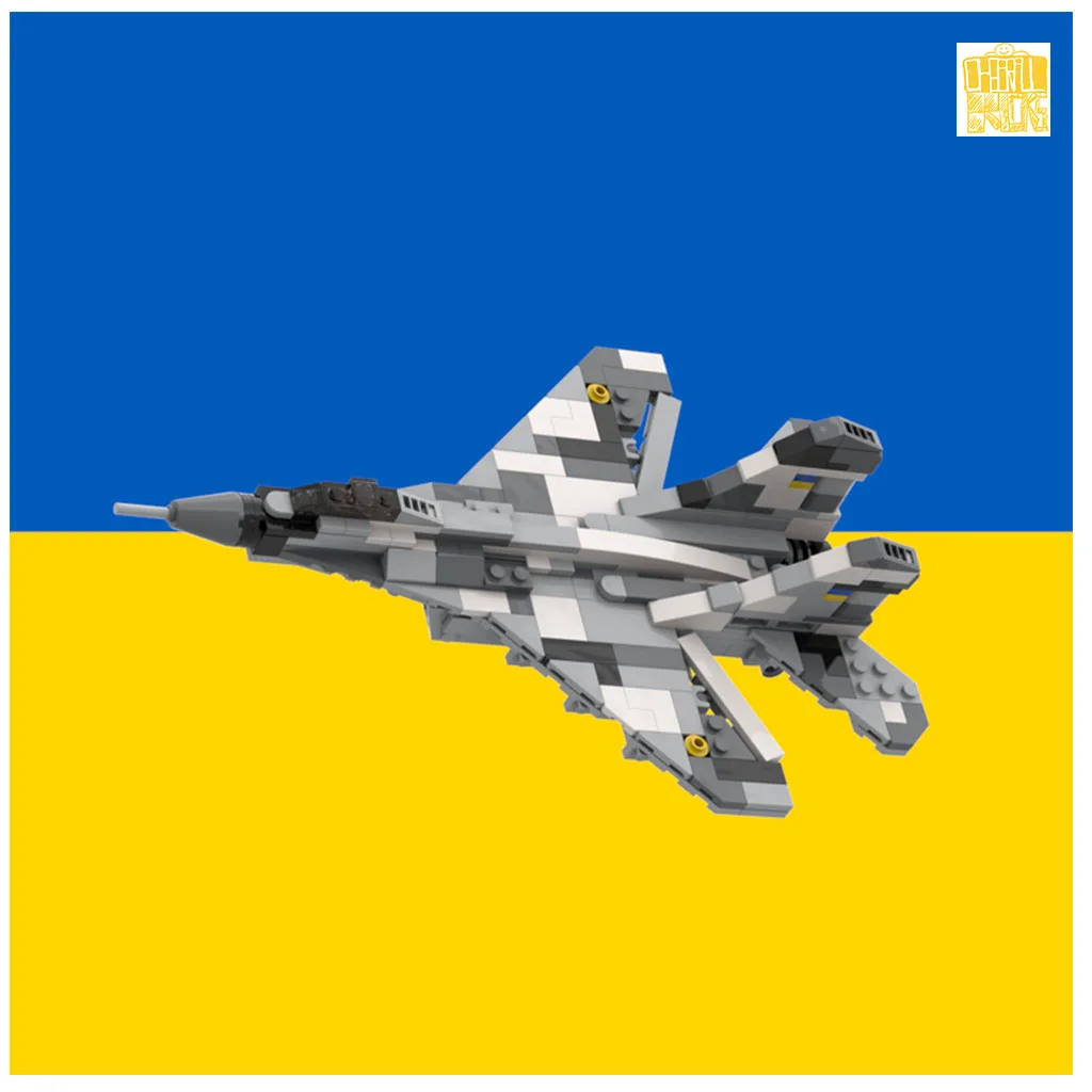 MOC-104205 ukrainische Luftwaffe m20 Flugzeug 1:65 Modell mit PDF-Zeichnungen Bausteine Ziegel DIY Spielzeug Geburtstag Weihnachts geschenke