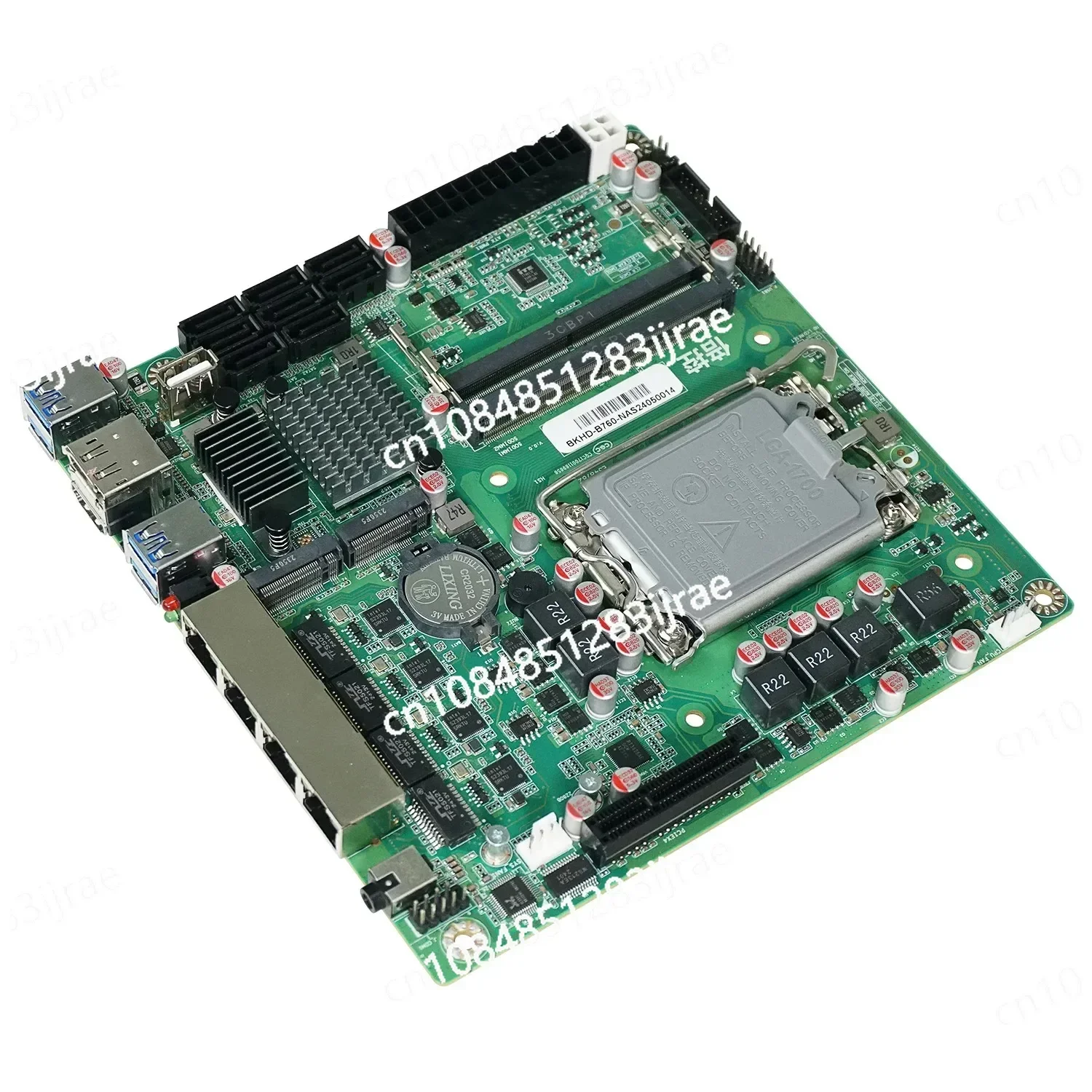 Mini ITX B760 NAS Motherboard Home Processor LGA1700 CPU 2*DDR5 4*i226 2.5G 2*M.2 NVME 8xSATA 1*PCIEX4 1*DP 1*HD Firewall Server