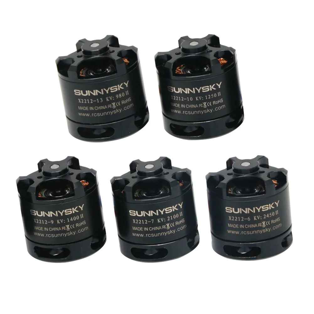 

Sunnysky X2212 980KV 1250KV 1400KV 2100KV 2450KV 2-4S Brushless Motor (Short shaft) For RC Aircraft Quadcopter Accessories