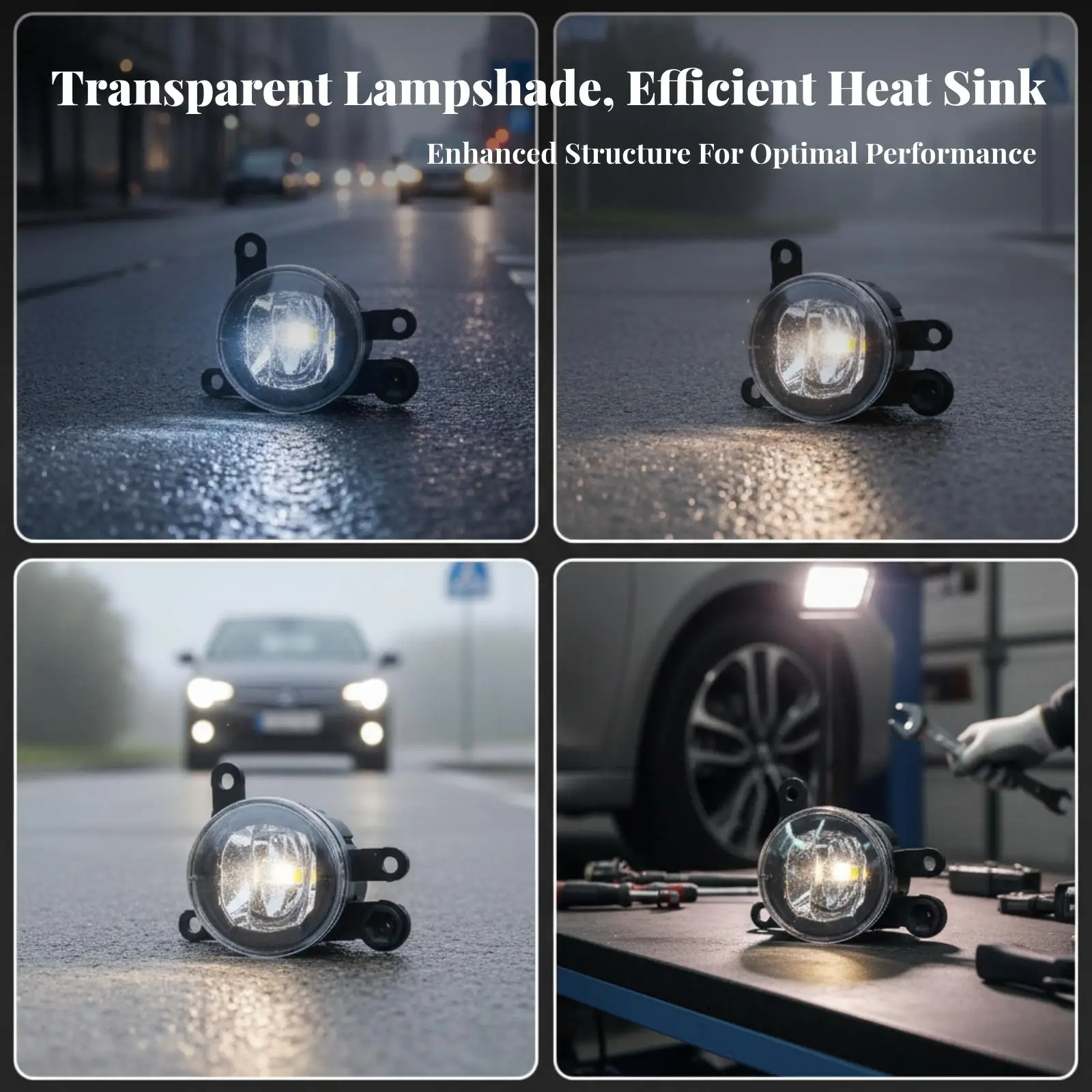 LED Fog Light PC Material Fog Light Replacement Part Electrical Connector