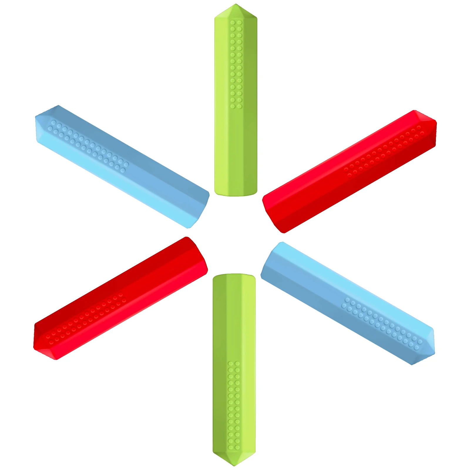 6 pezzi di protezione per punta di matita in silicone, topper per matita masticabile sensoriale per supporto per autismo, scrittura, design dei cartoni animati