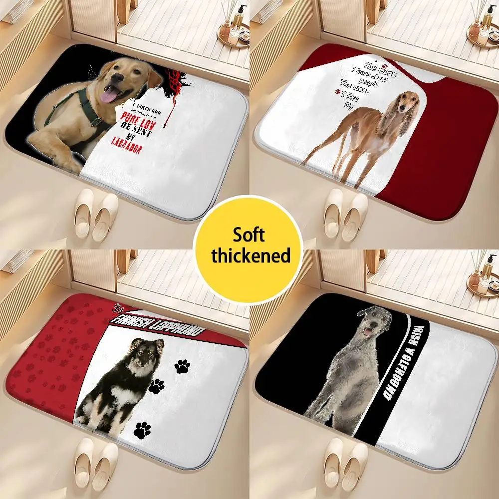 

Cute Dog Welcome Floor Mat Printed large carpets living room and bedroom carpets bathroom anti slip door MATS small carpets